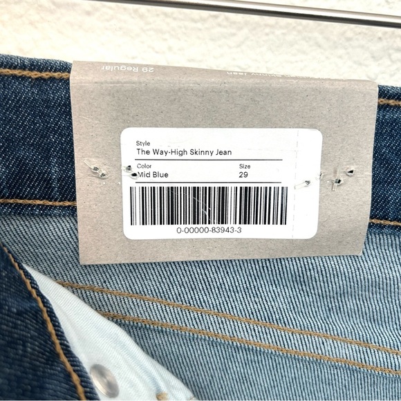 Everlane The Way High Rise Skinny Denim Jean Pants Vintage Mid Blue Size 29 NEW - Picture 14 of 16